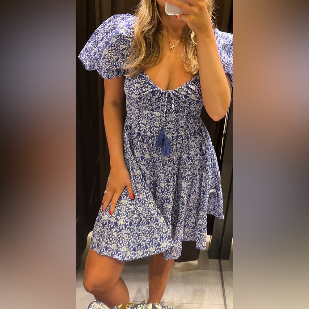 Zara Blue Floral Dress